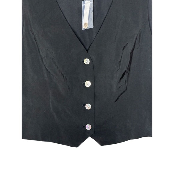 NWT Madewell Womens Katrina Crop Vest Small Softdrape Tencel Modal Blend Black - Picture 7 of 12